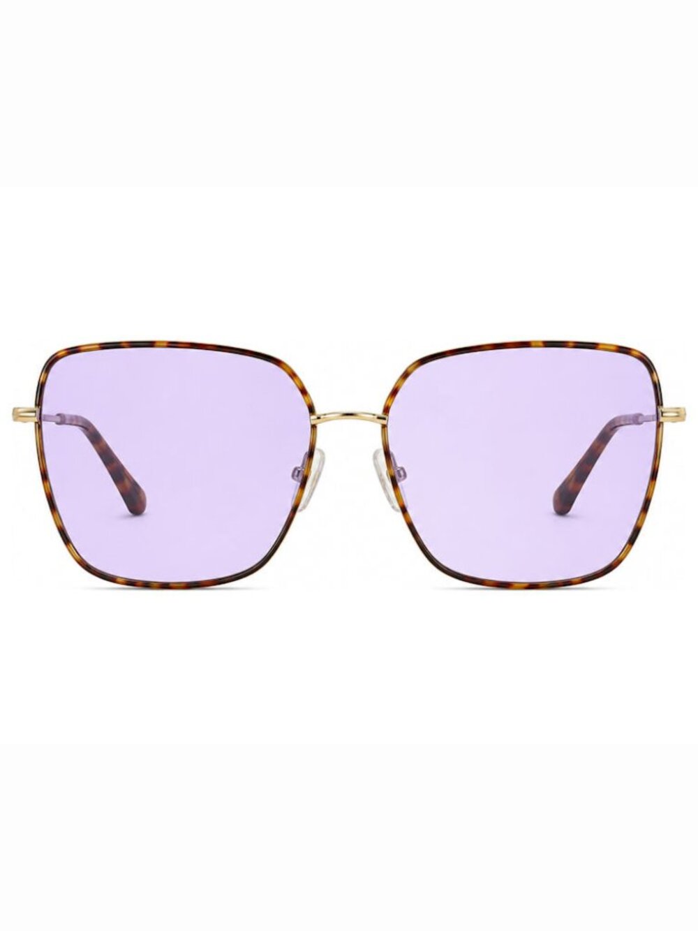 BCBG 1054CE-215 Brown Tortoise Square Frame / Purple Lenses Sunglasses